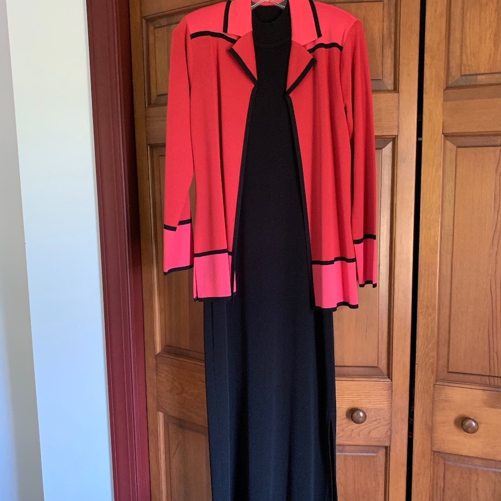 Misook two piece knit dress and jacket
